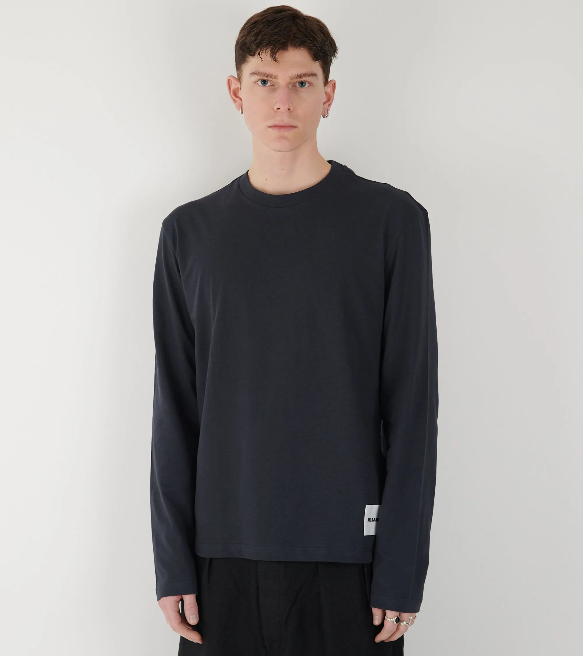 3-Pack L/S T-shirt Set Black/White/Navy