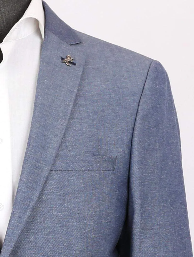 Aristo Blue Linen Suit