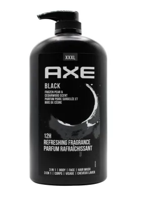Axe 3in1 Body   Face   Hair Wash Black Frozen Pea & Cedarwood Scent 1L