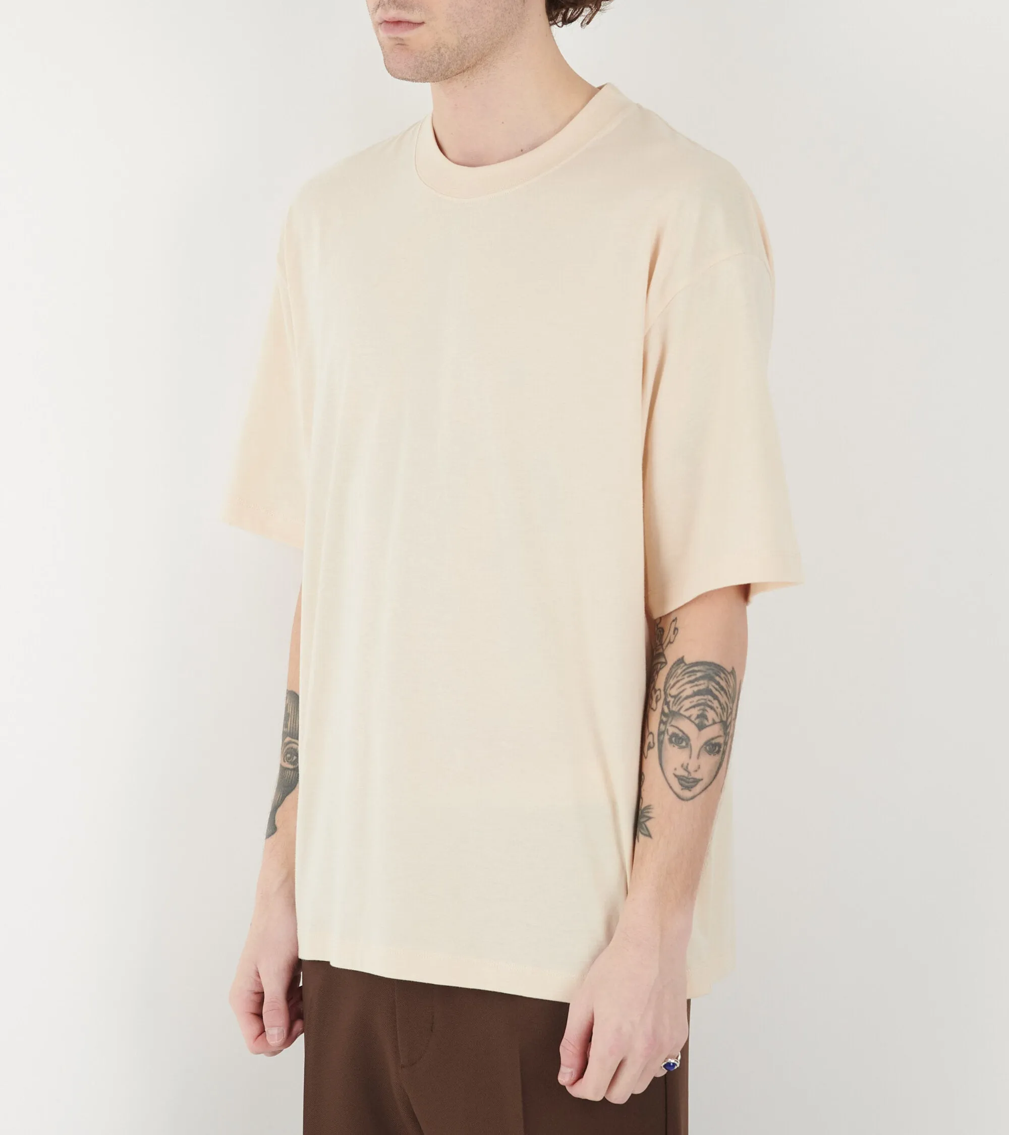 Back Logo T-shirt Cream