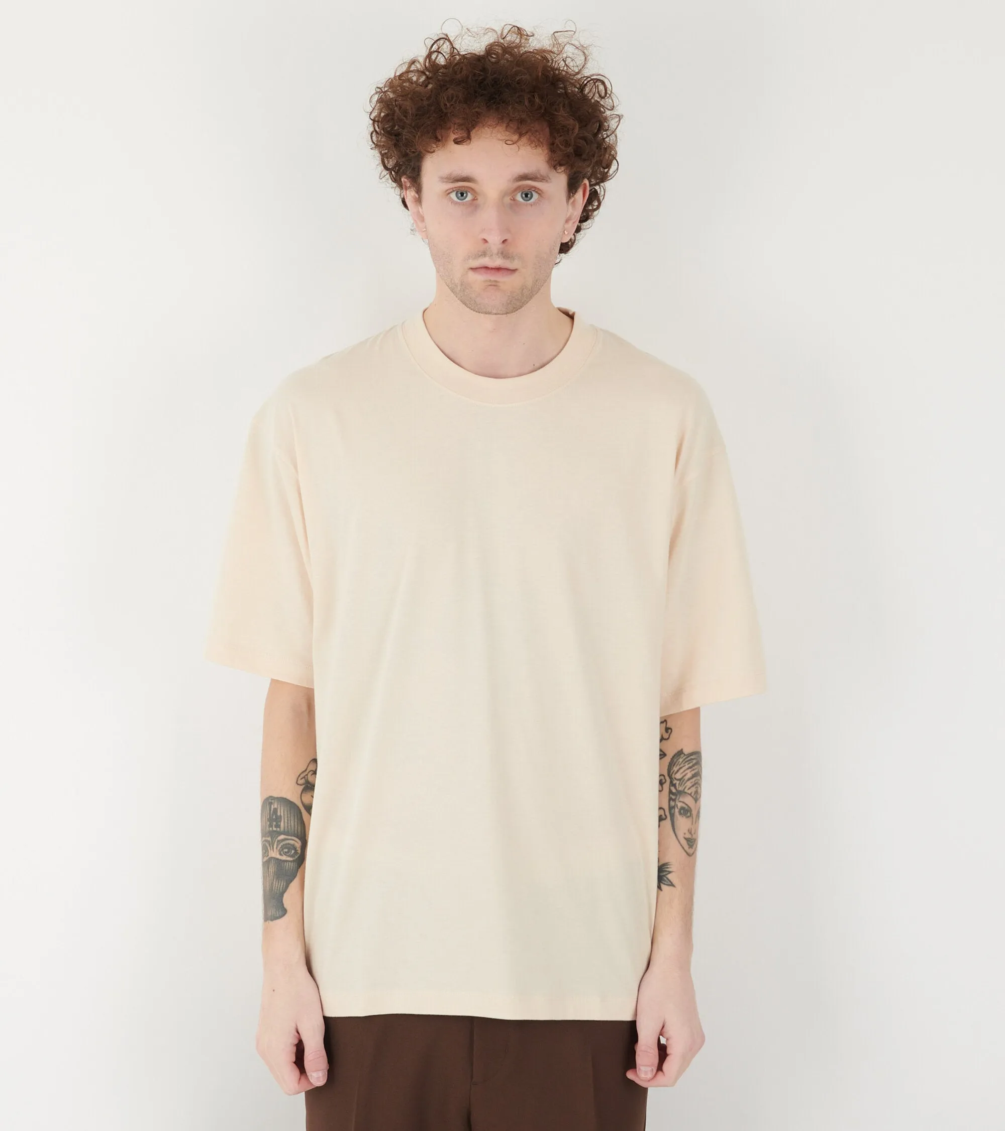 Back Logo T-shirt Cream