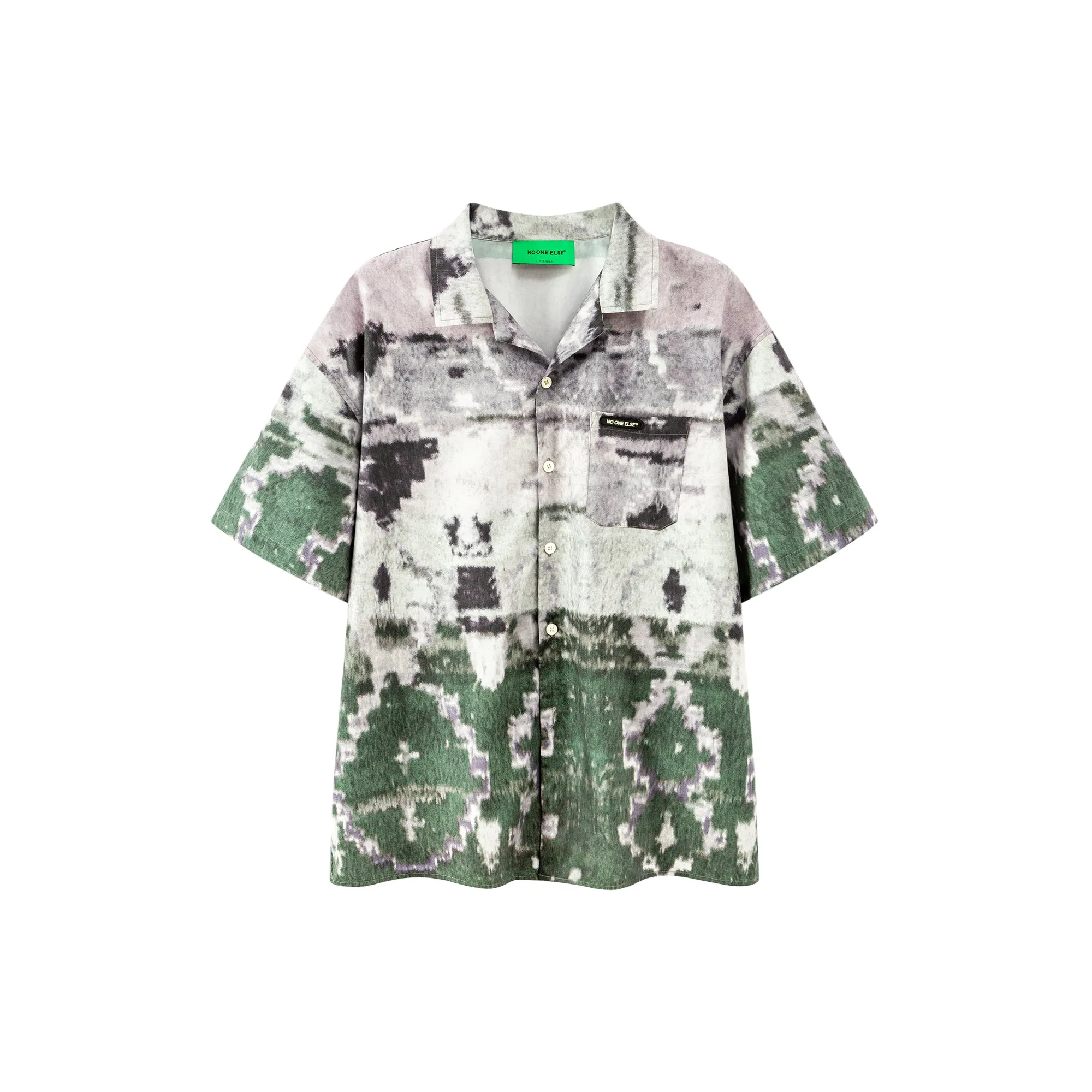 Blurry Print Long T-Shirt