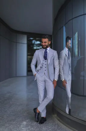 Captain Blue Linen Suit