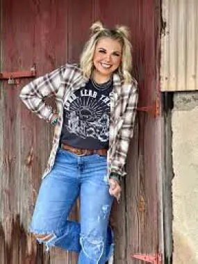 CARTER CLAY FLANNEL WOMENS TOP