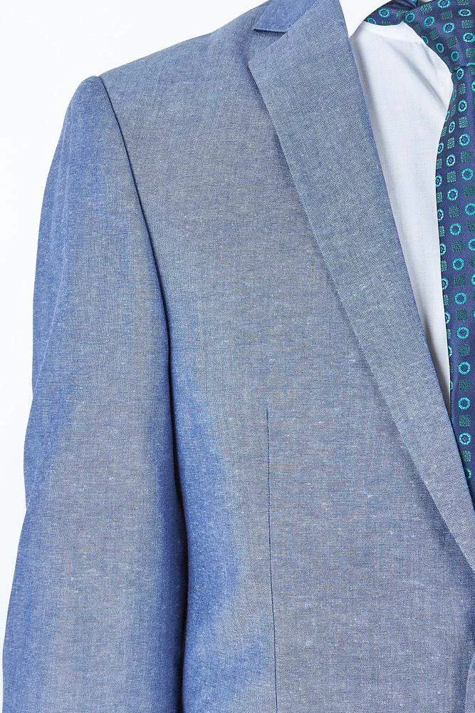 Corn Blue Linen Suit