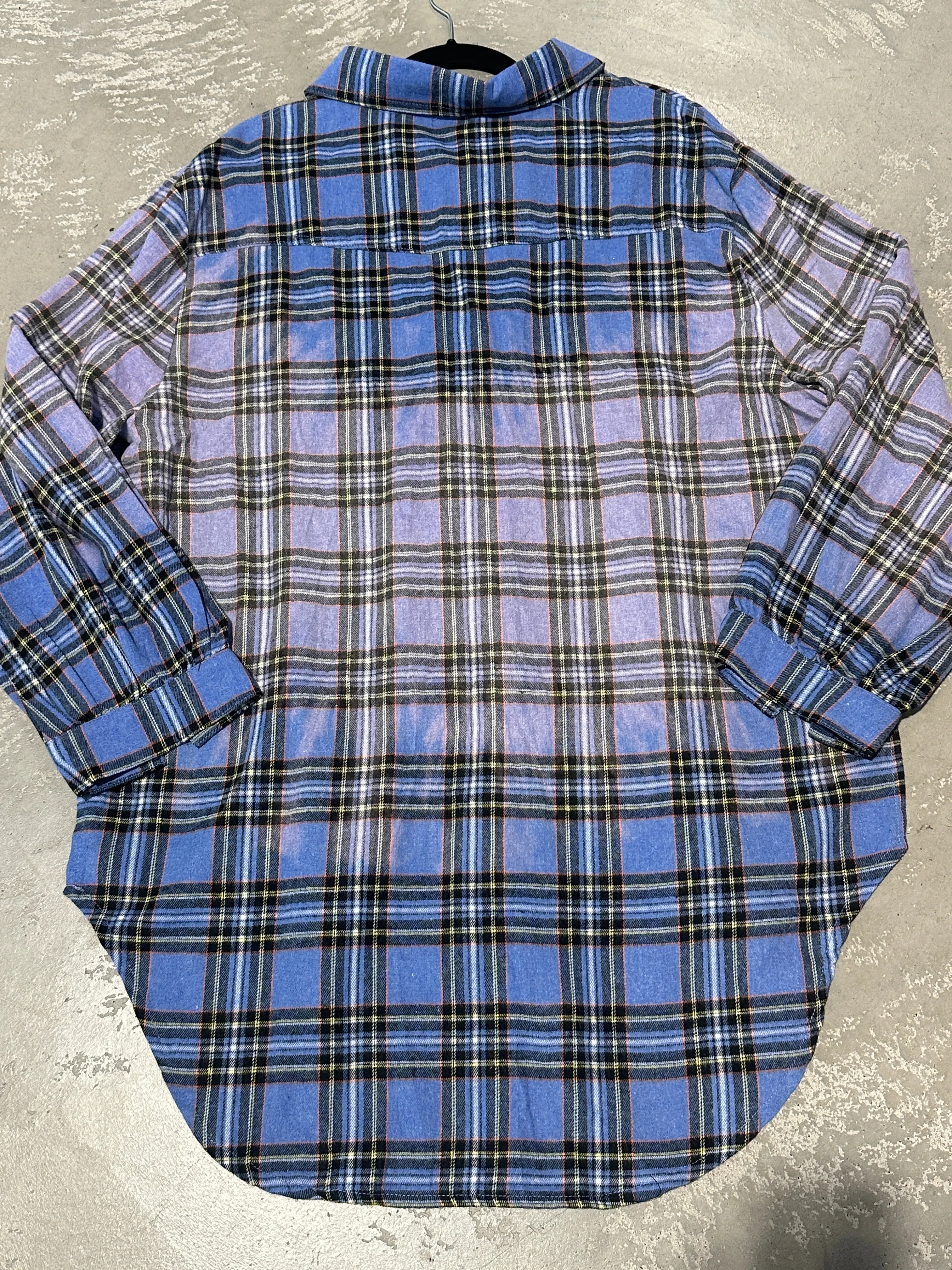Daydreamer Lace Up Flannel - Dusty Blue
