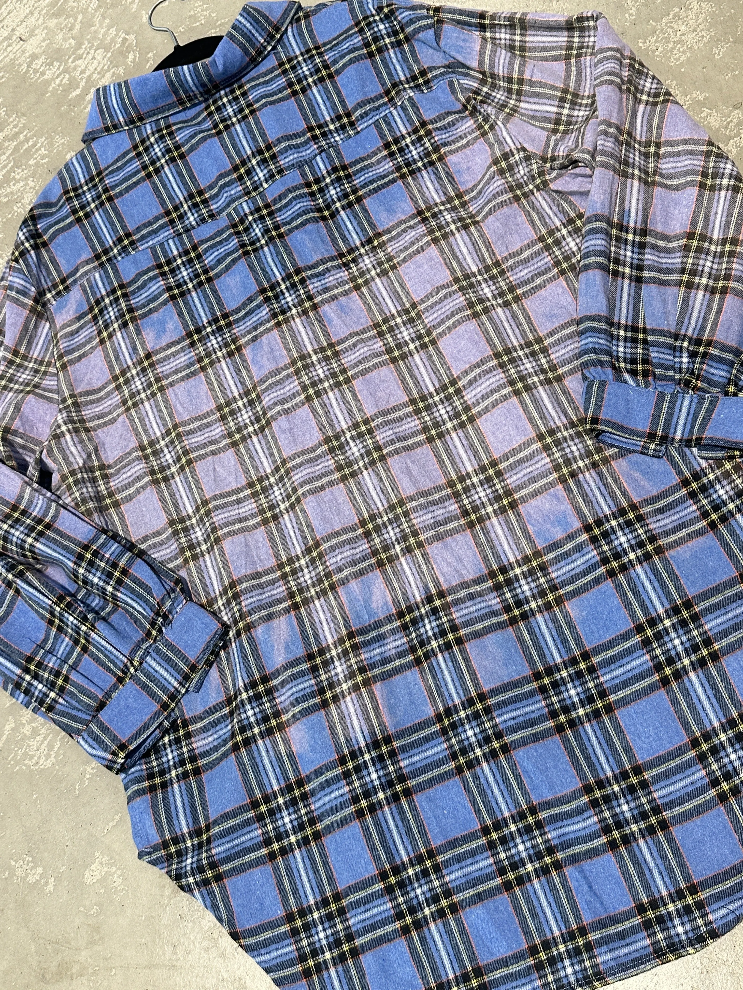 Daydreamer Lace Up Flannel - Dusty Blue