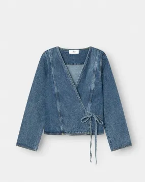 Denim Tie Shirt Blue