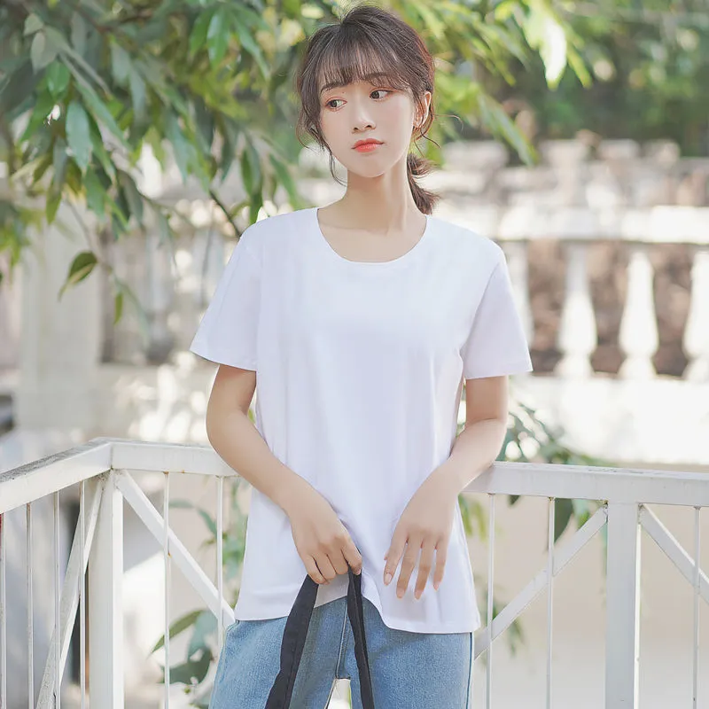 Fashion Student Simple White T-shirt