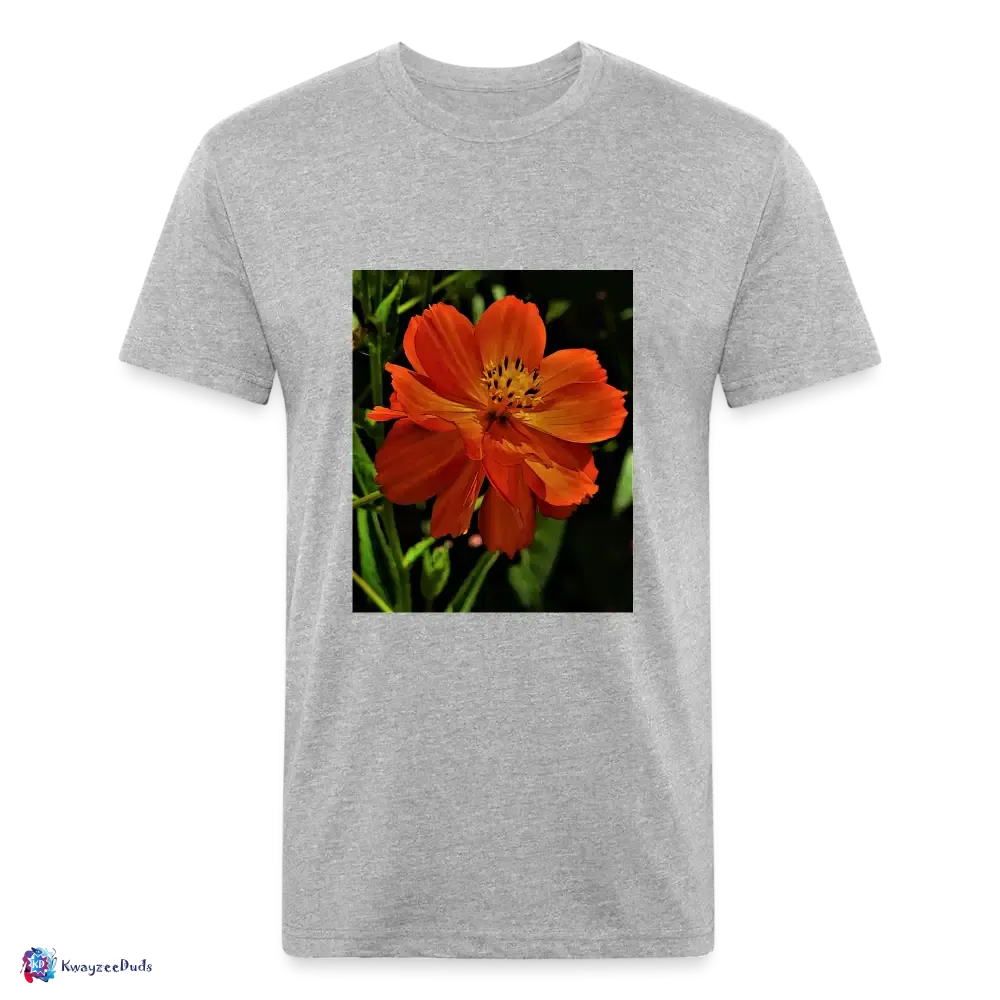 Giverny Sulfur Cosmos Fitted Cotton/Poly T-Shirt by Next Level