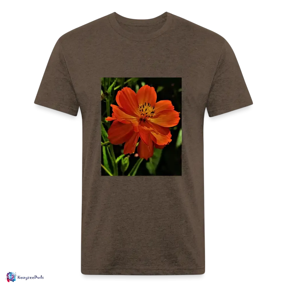 Giverny Sulfur Cosmos Fitted Cotton/Poly T-Shirt by Next Level