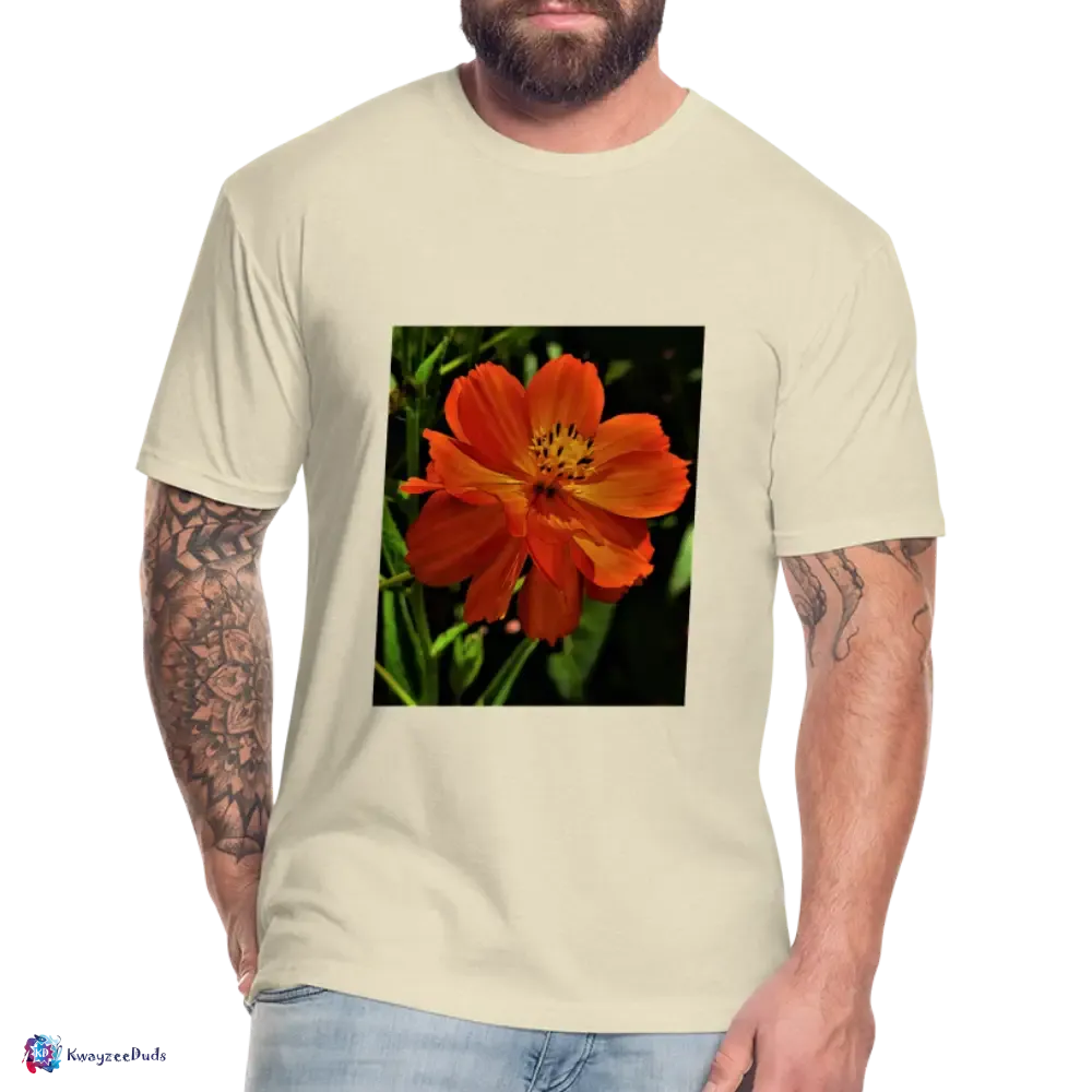 Giverny Sulfur Cosmos Fitted Cotton/Poly T-Shirt by Next Level