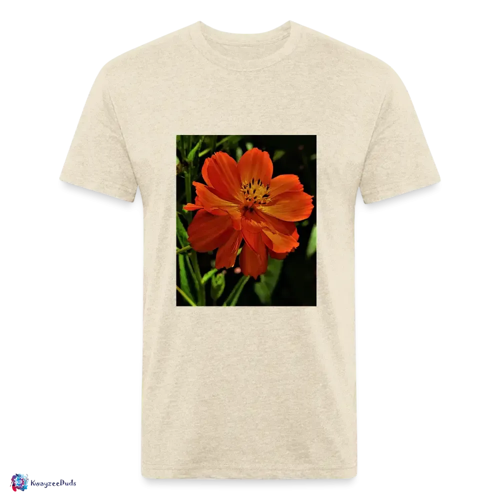 Giverny Sulfur Cosmos Fitted Cotton/Poly T-Shirt by Next Level