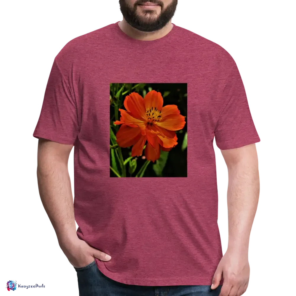 Giverny Sulfur Cosmos Fitted Cotton/Poly T-Shirt by Next Level
