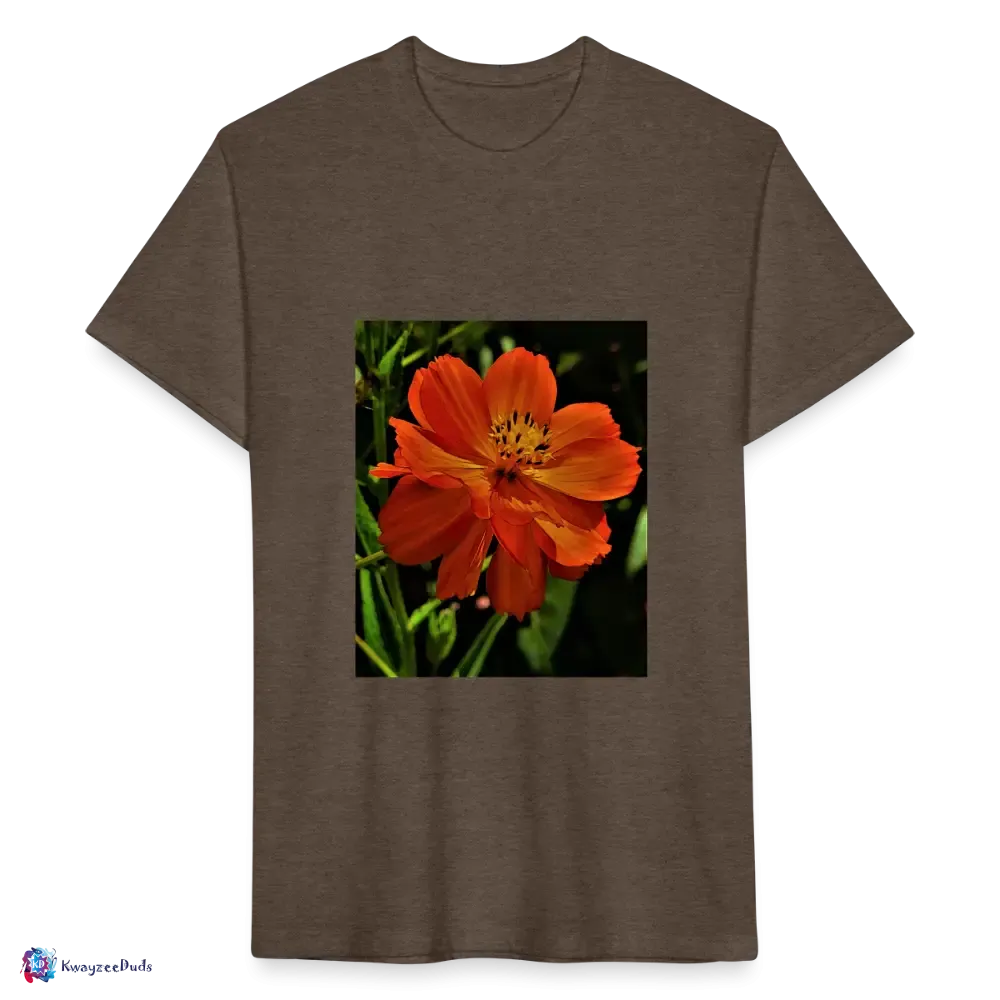 Giverny Sulfur Cosmos Fitted Cotton/Poly T-Shirt by Next Level