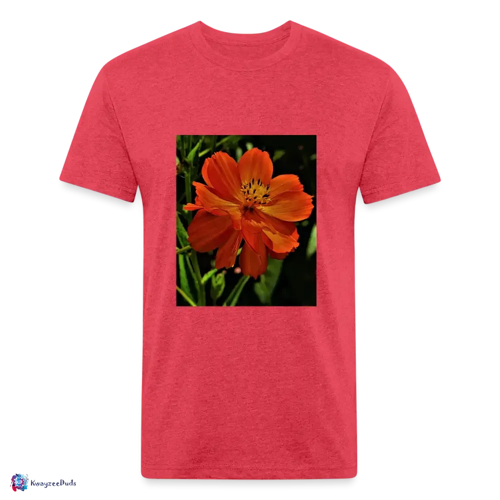 Giverny Sulfur Cosmos Fitted Cotton/Poly T-Shirt by Next Level