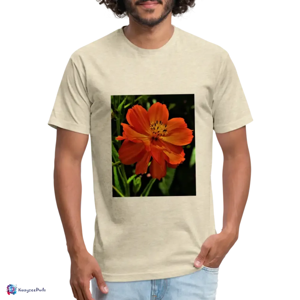 Giverny Sulfur Cosmos Fitted Cotton/Poly T-Shirt by Next Level