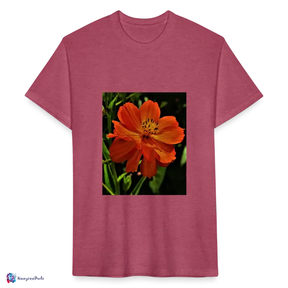 Giverny Sulfur Cosmos Fitted Cotton/Poly T-Shirt by Next Level