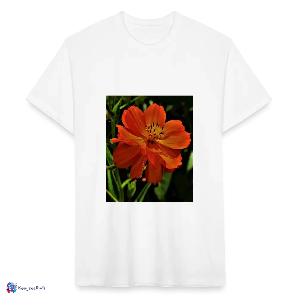 Giverny Sulfur Cosmos Fitted Cotton/Poly T-Shirt by Next Level