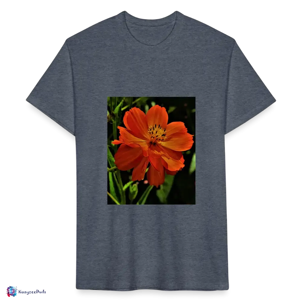 Giverny Sulfur Cosmos Fitted Cotton/Poly T-Shirt by Next Level