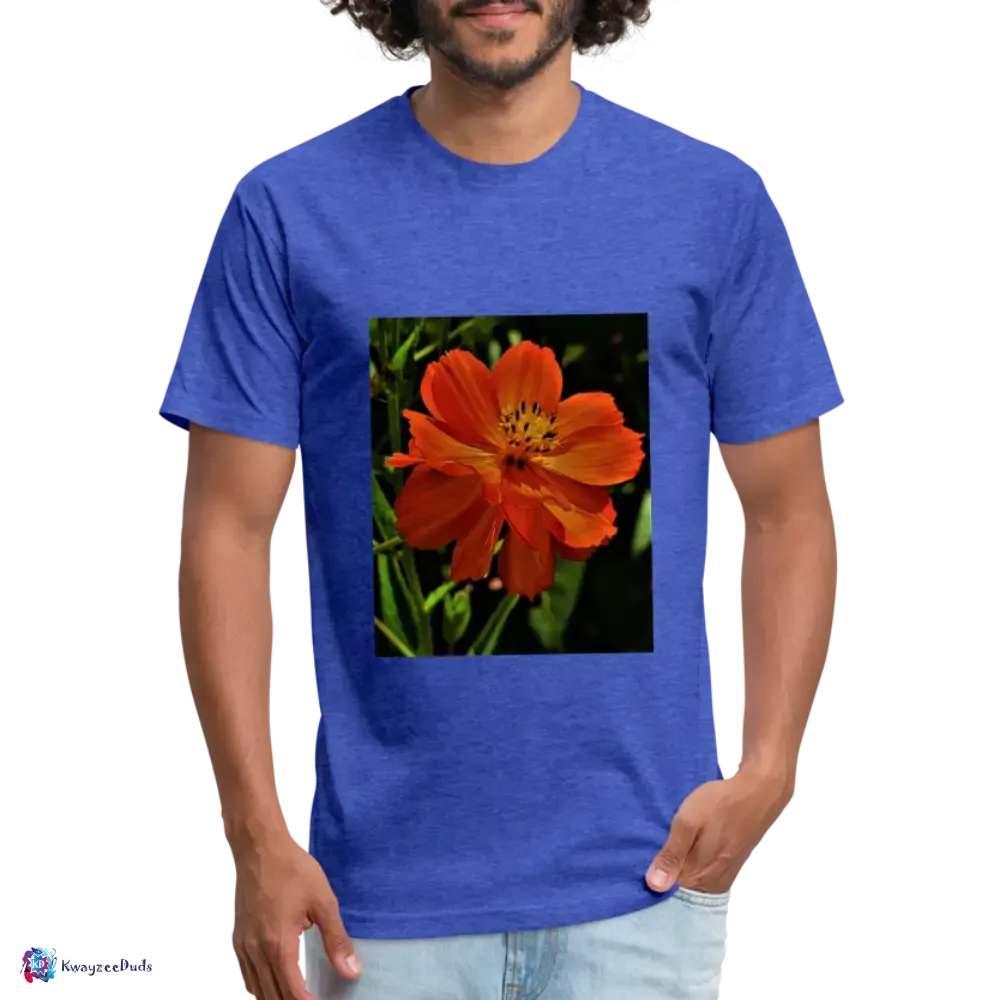 Giverny Sulfur Cosmos Fitted Cotton/Poly T-Shirt by Next Level