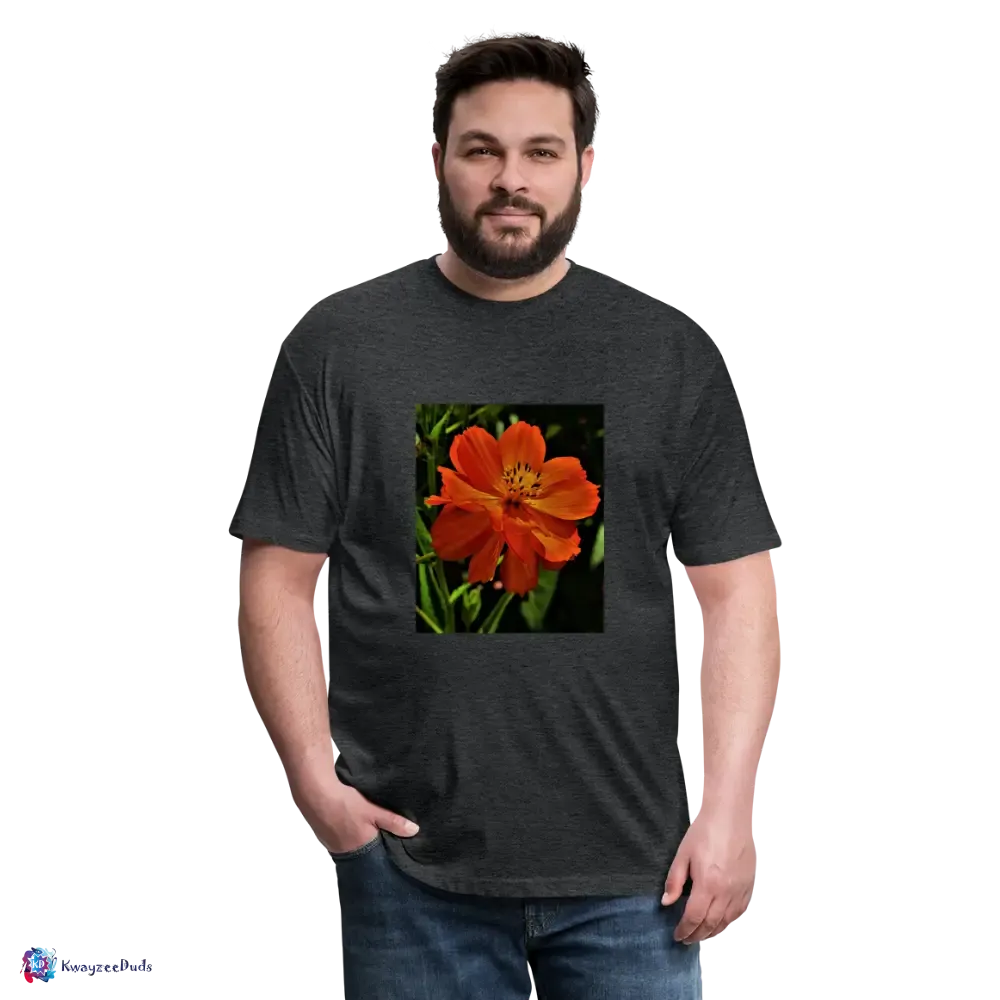 Giverny Sulfur Cosmos Fitted Cotton/Poly T-Shirt by Next Level