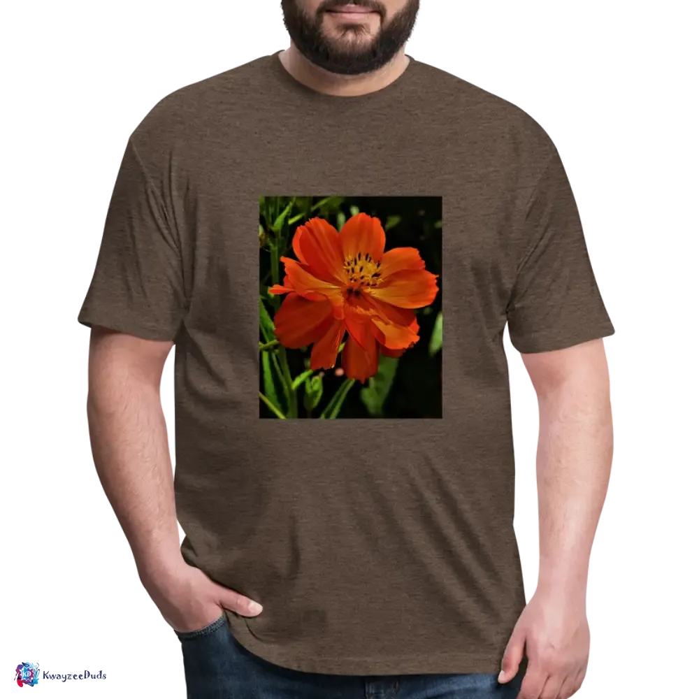 Giverny Sulfur Cosmos Fitted Cotton/Poly T-Shirt by Next Level