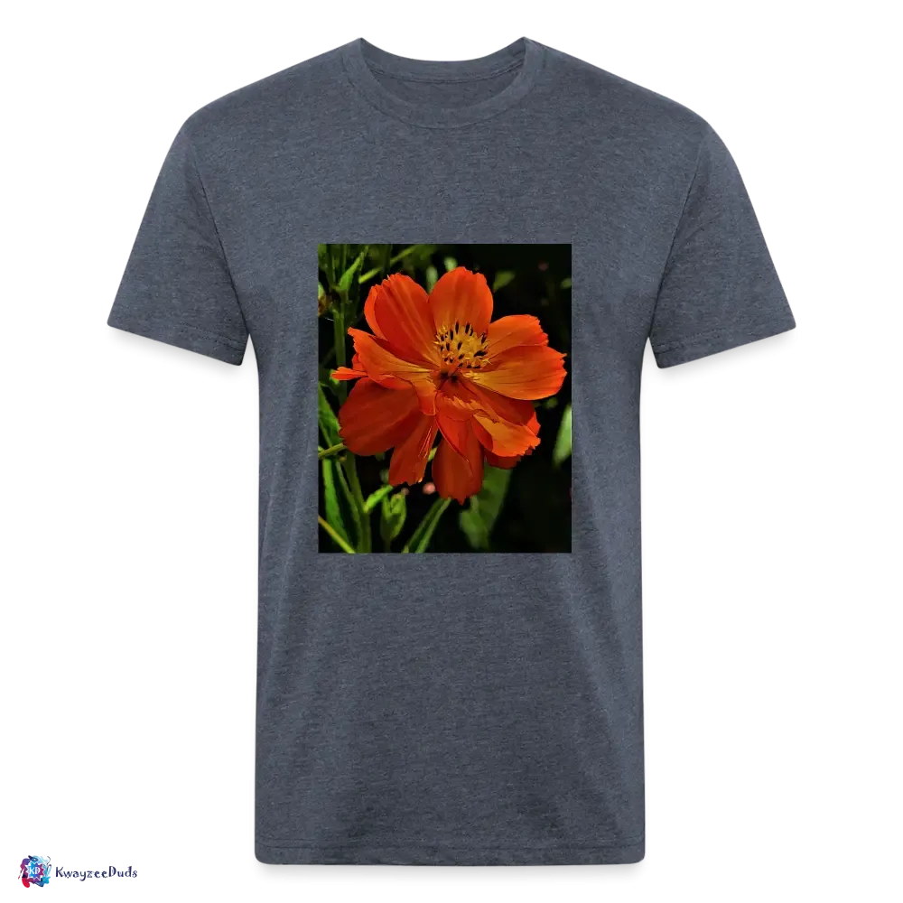 Giverny Sulfur Cosmos Fitted Cotton/Poly T-Shirt by Next Level