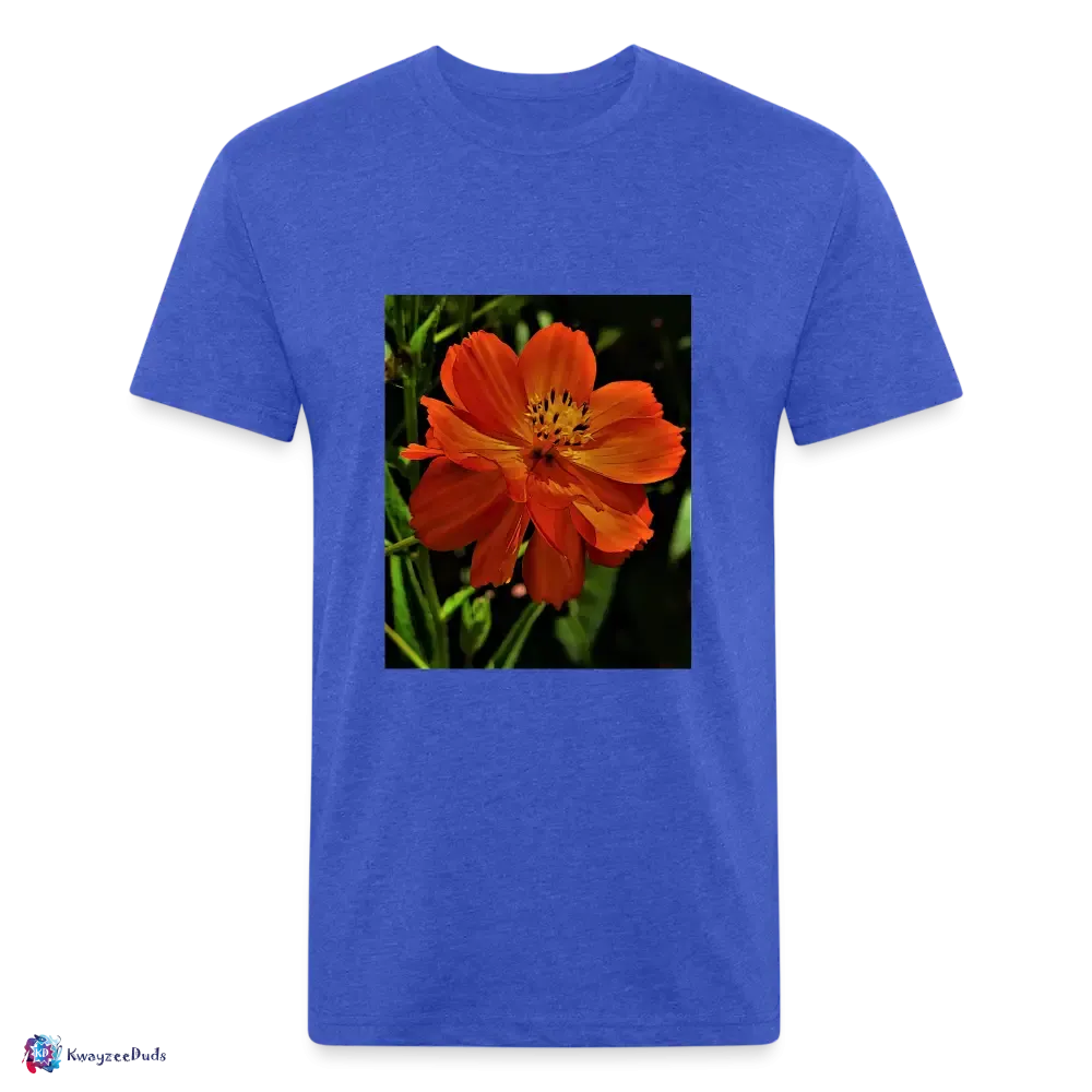 Giverny Sulfur Cosmos Fitted Cotton/Poly T-Shirt by Next Level