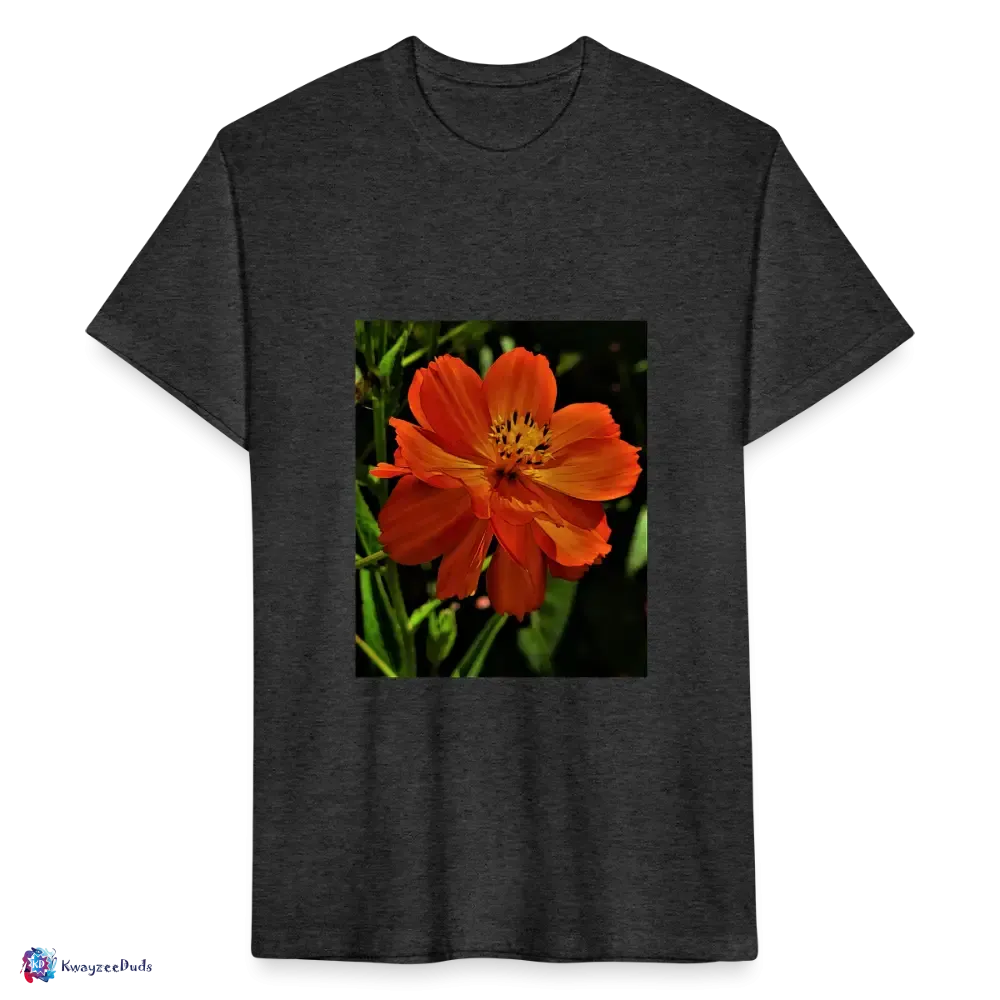 Giverny Sulfur Cosmos Fitted Cotton/Poly T-Shirt by Next Level