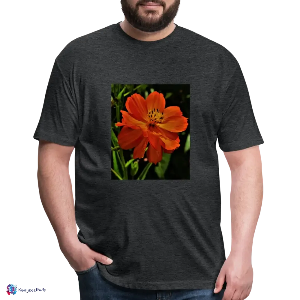 Giverny Sulfur Cosmos Fitted Cotton/Poly T-Shirt by Next Level