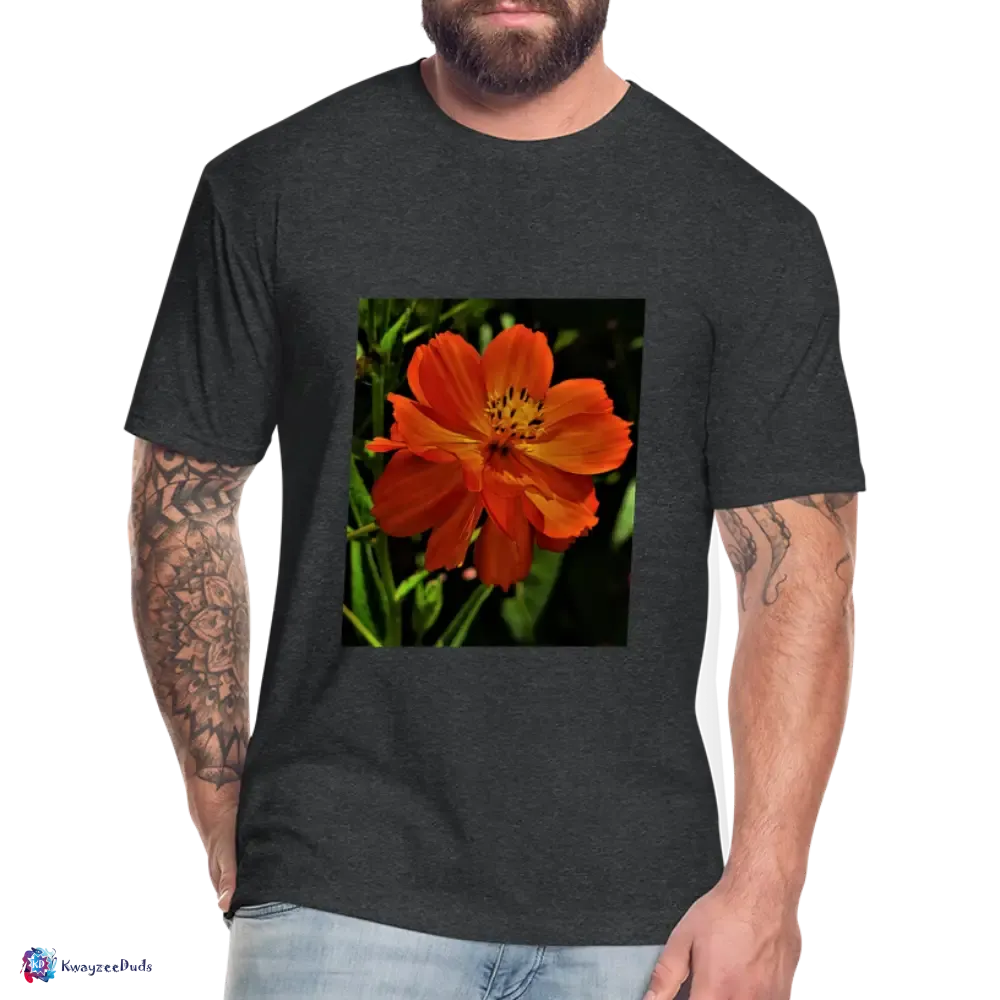 Giverny Sulfur Cosmos Fitted Cotton/Poly T-Shirt by Next Level