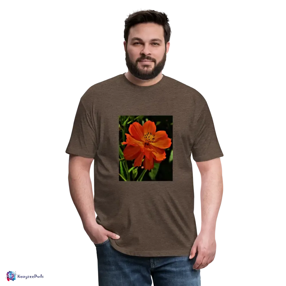 Giverny Sulfur Cosmos Fitted Cotton/Poly T-Shirt by Next Level