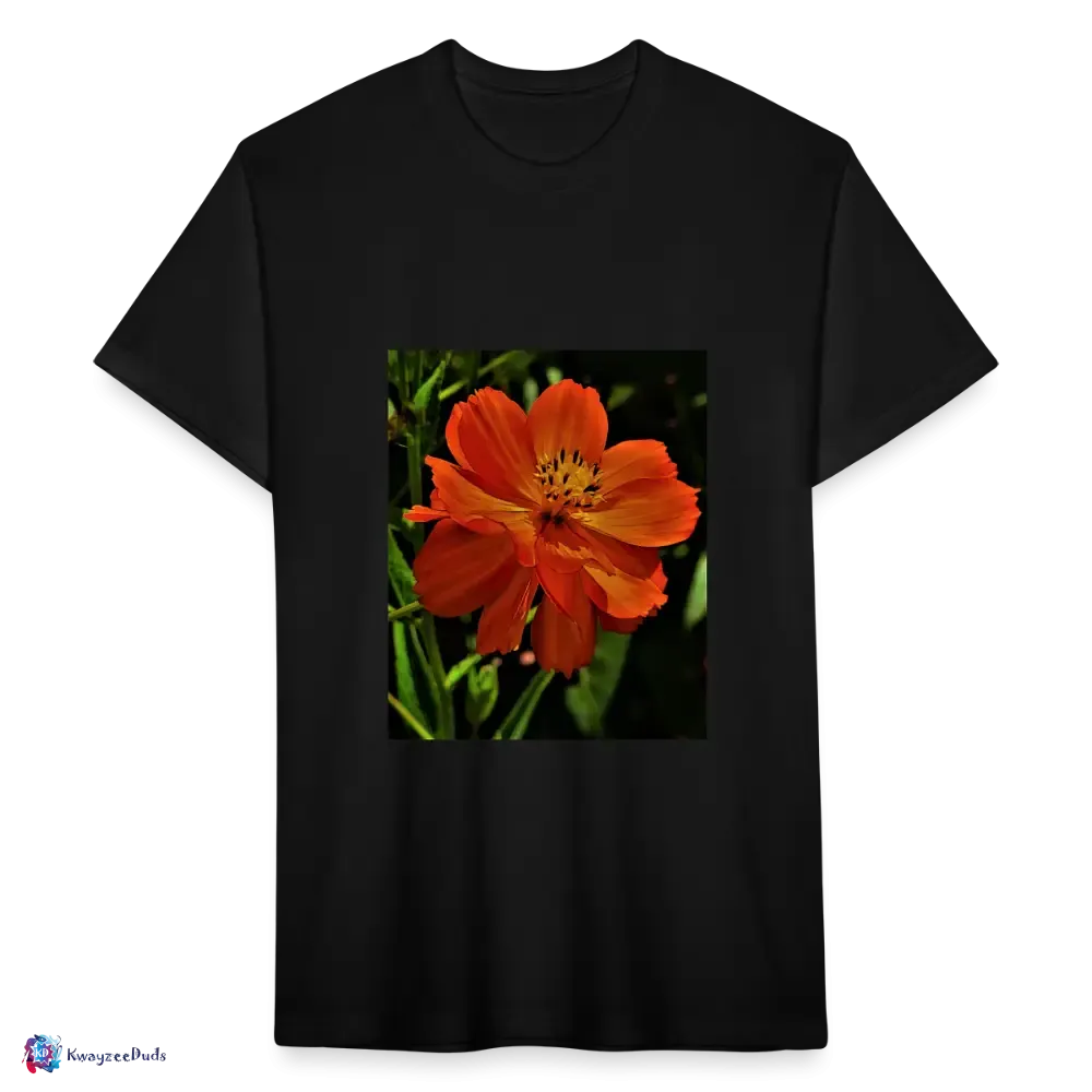 Giverny Sulfur Cosmos Fitted Cotton/Poly T-Shirt by Next Level