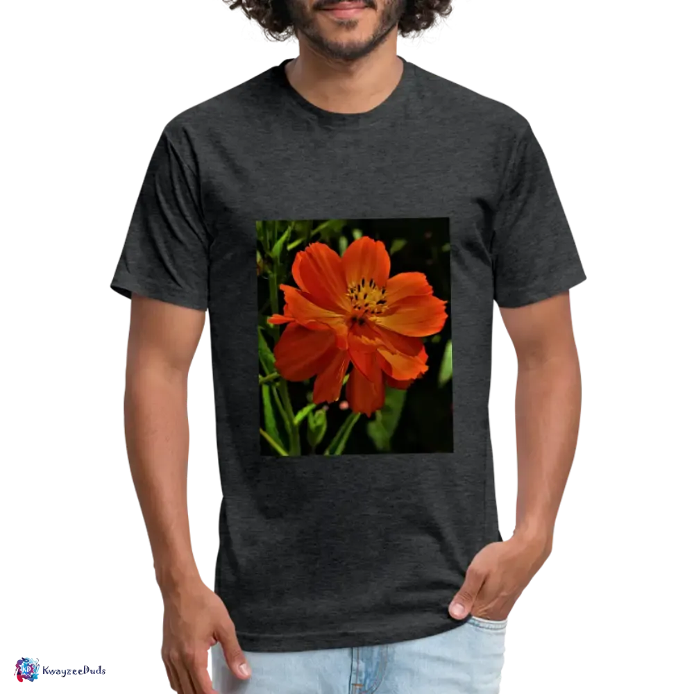 Giverny Sulfur Cosmos Fitted Cotton/Poly T-Shirt by Next Level