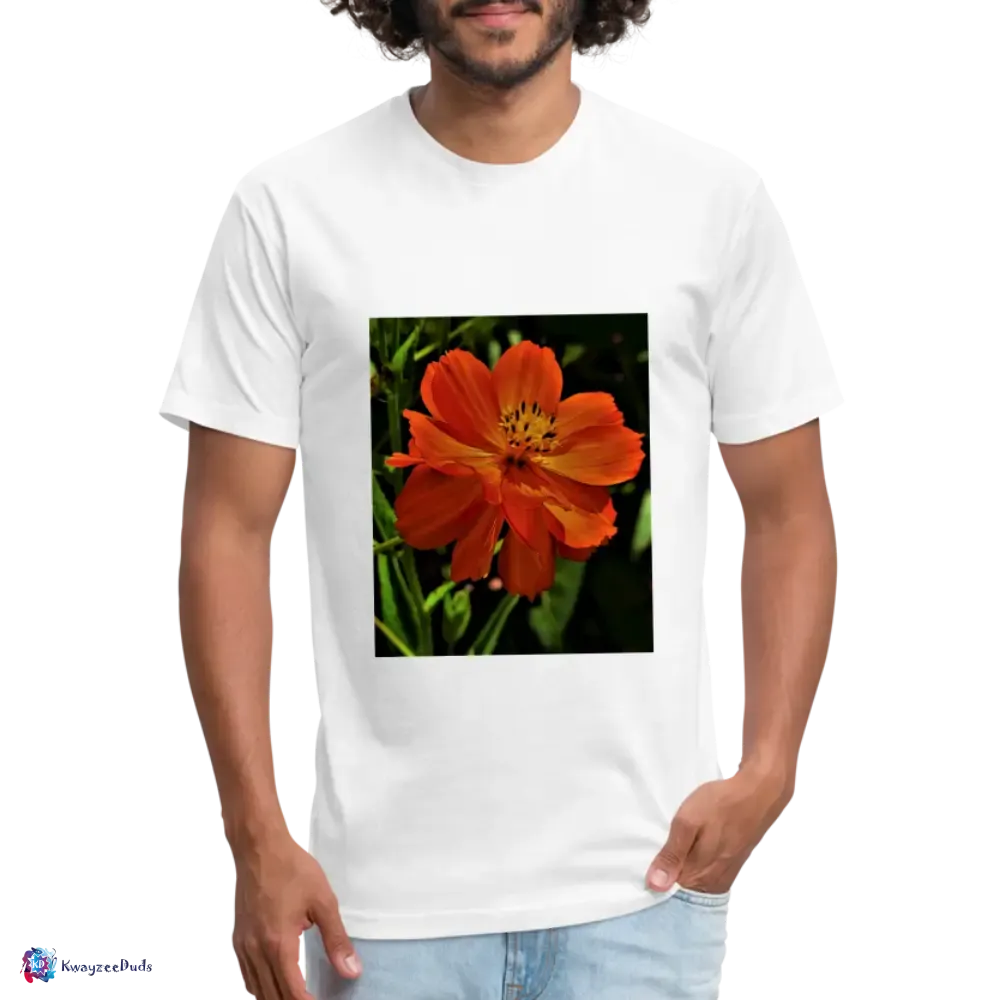 Giverny Sulfur Cosmos Fitted Cotton/Poly T-Shirt by Next Level
