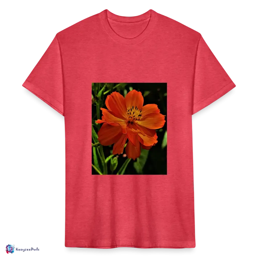 Giverny Sulfur Cosmos Fitted Cotton/Poly T-Shirt by Next Level