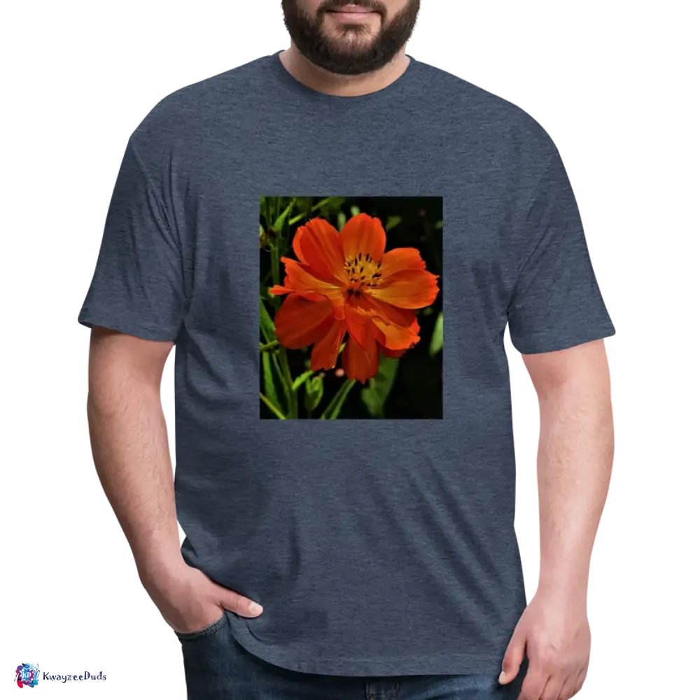 Giverny Sulfur Cosmos Fitted Cotton/Poly T-Shirt by Next Level