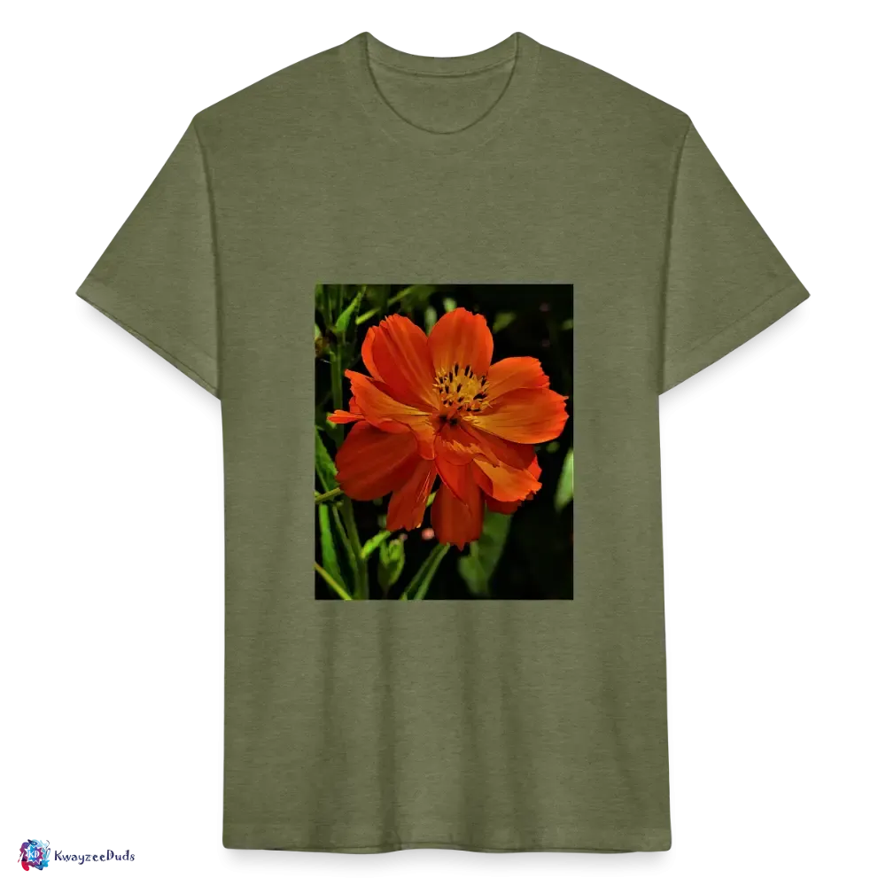 Giverny Sulfur Cosmos Fitted Cotton/Poly T-Shirt by Next Level