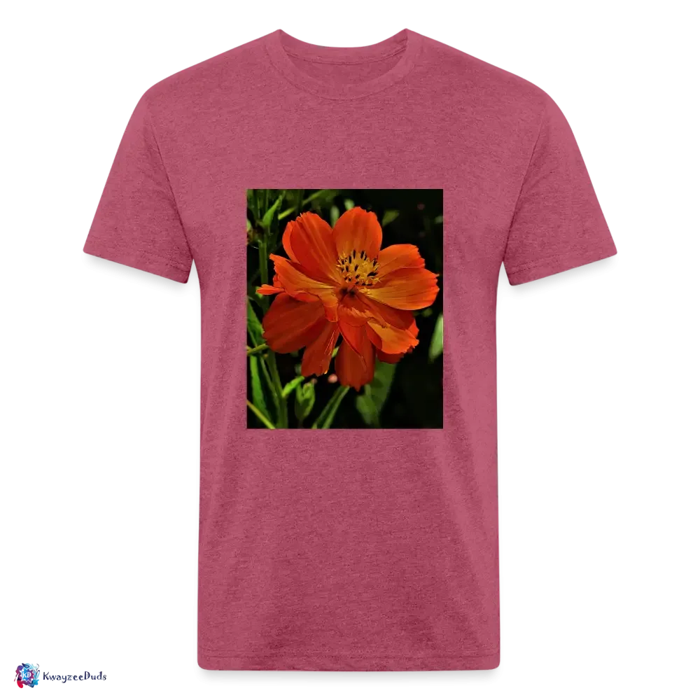 Giverny Sulfur Cosmos Fitted Cotton/Poly T-Shirt by Next Level
