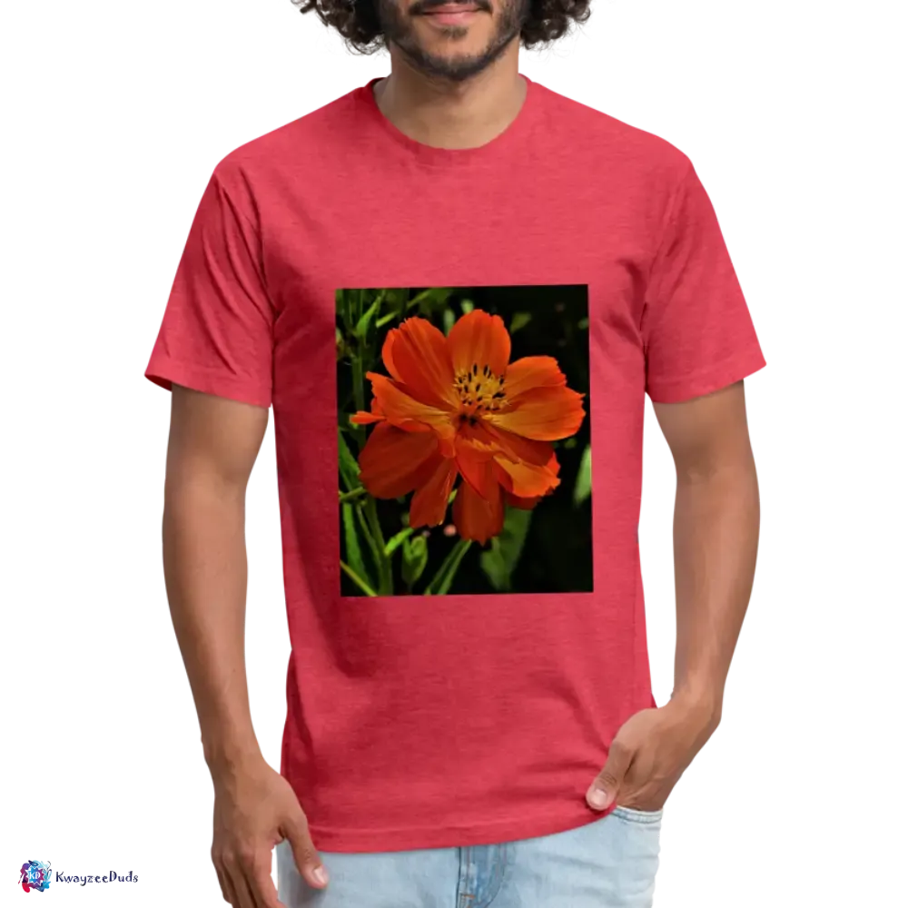Giverny Sulfur Cosmos Fitted Cotton/Poly T-Shirt by Next Level