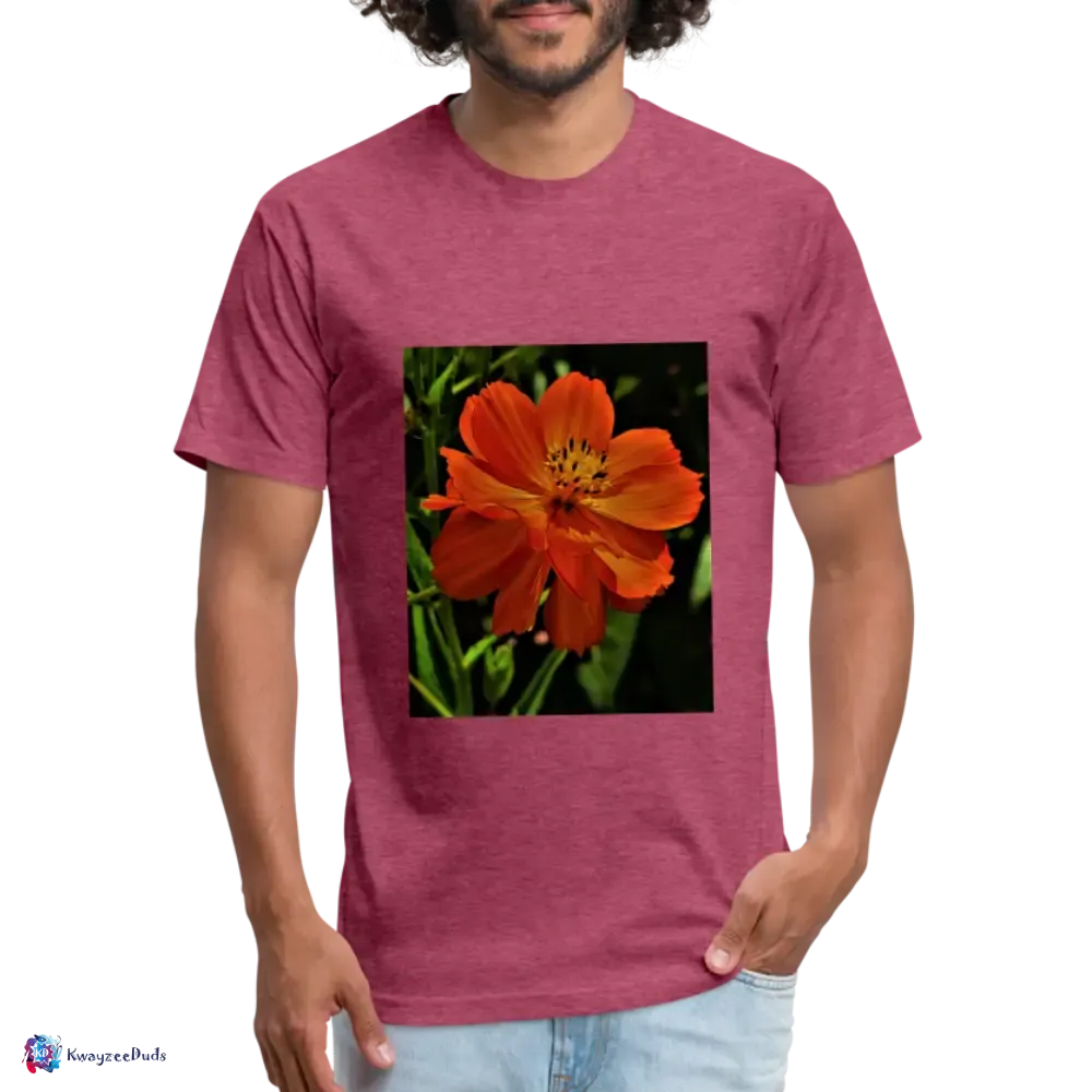 Giverny Sulfur Cosmos Fitted Cotton/Poly T-Shirt by Next Level