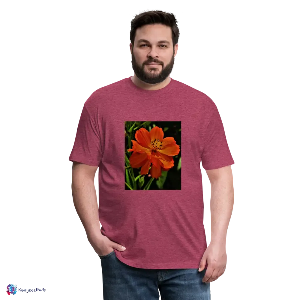 Giverny Sulfur Cosmos Fitted Cotton/Poly T-Shirt by Next Level