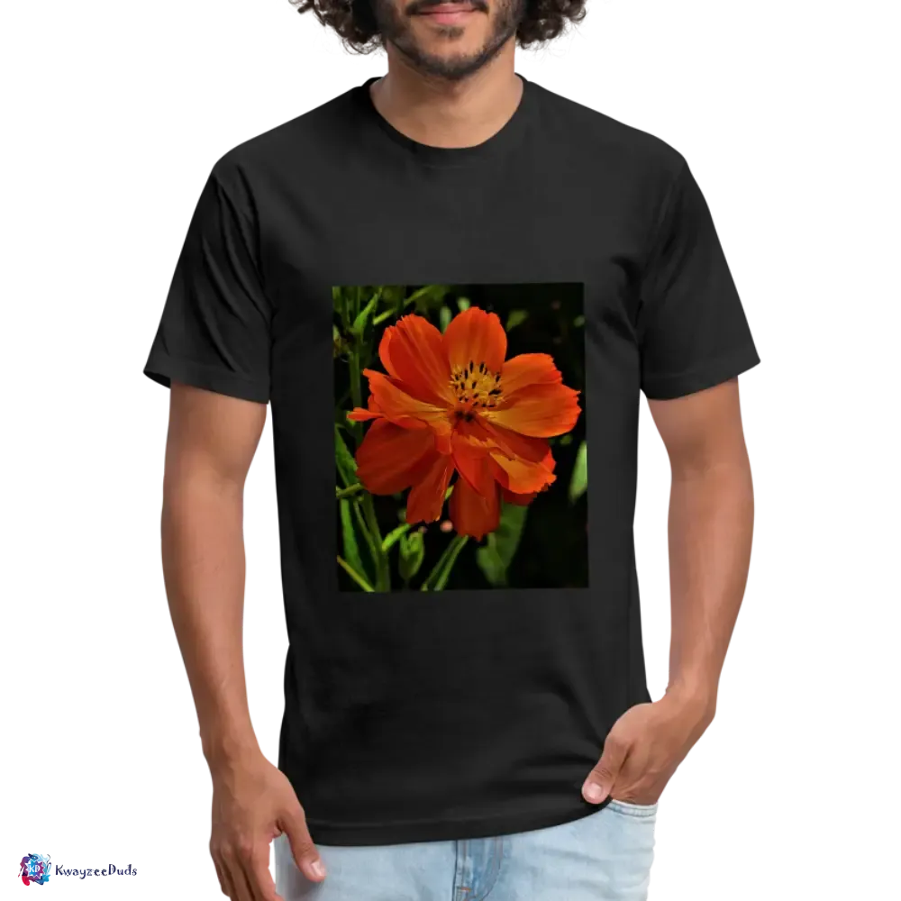 Giverny Sulfur Cosmos Fitted Cotton/Poly T-Shirt by Next Level