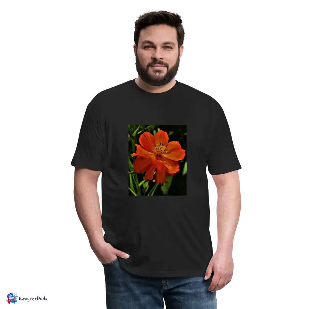 Giverny Sulfur Cosmos Fitted Cotton/Poly T-Shirt by Next Level