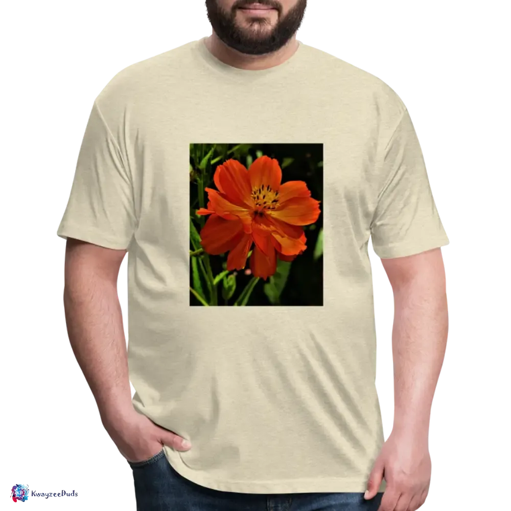 Giverny Sulfur Cosmos Fitted Cotton/Poly T-Shirt by Next Level