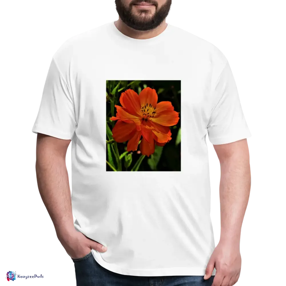 Giverny Sulfur Cosmos Fitted Cotton/Poly T-Shirt by Next Level