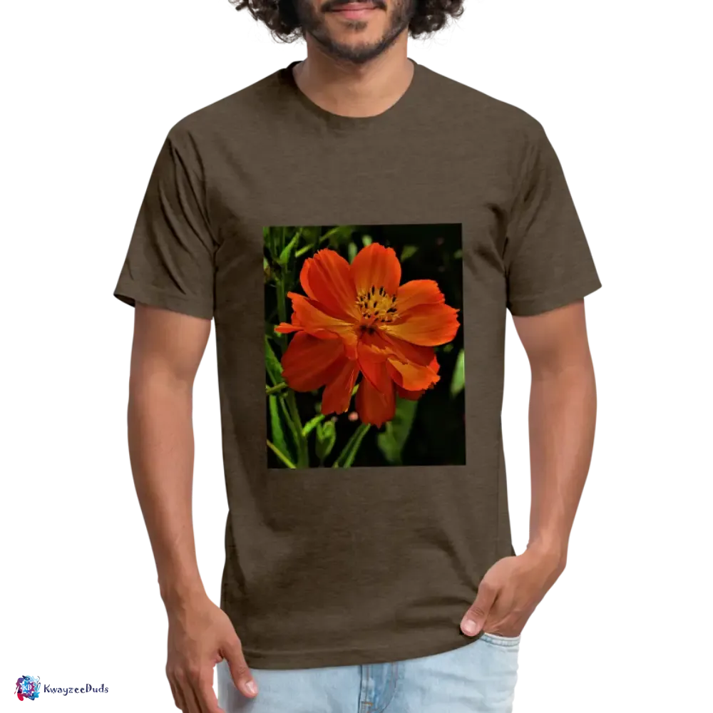 Giverny Sulfur Cosmos Fitted Cotton/Poly T-Shirt by Next Level