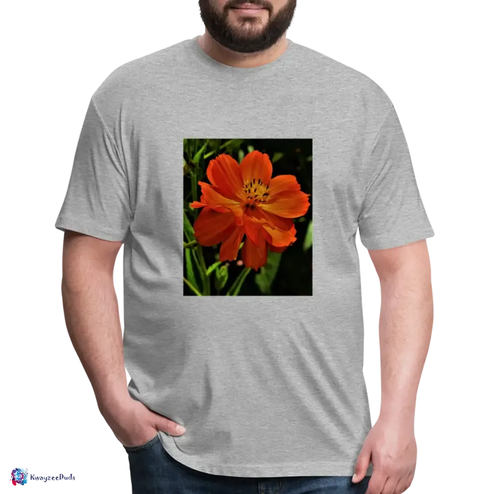 Giverny Sulfur Cosmos Fitted Cotton/Poly T-Shirt by Next Level