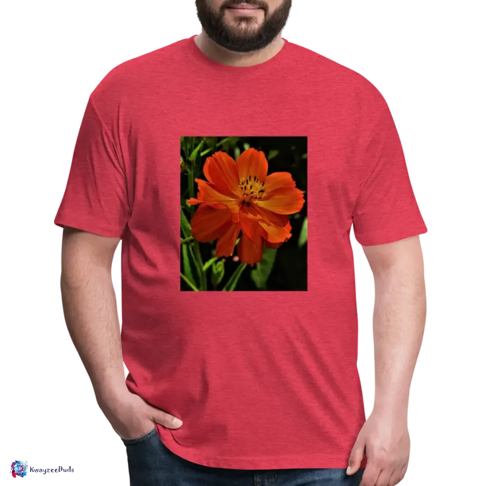 Giverny Sulfur Cosmos Fitted Cotton/Poly T-Shirt by Next Level